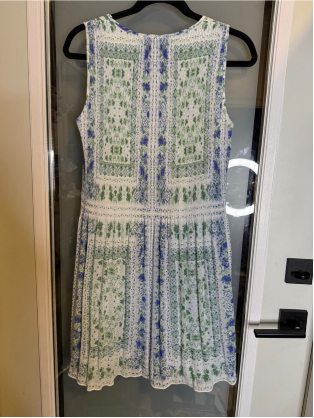 Jane and Delancey Mini Dress M White Blue Floral - Picture 6 of 8